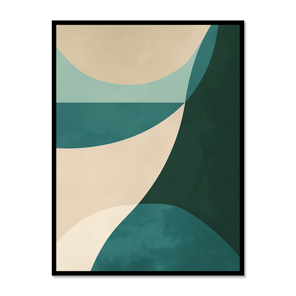 Aqua Waves Abstract Art