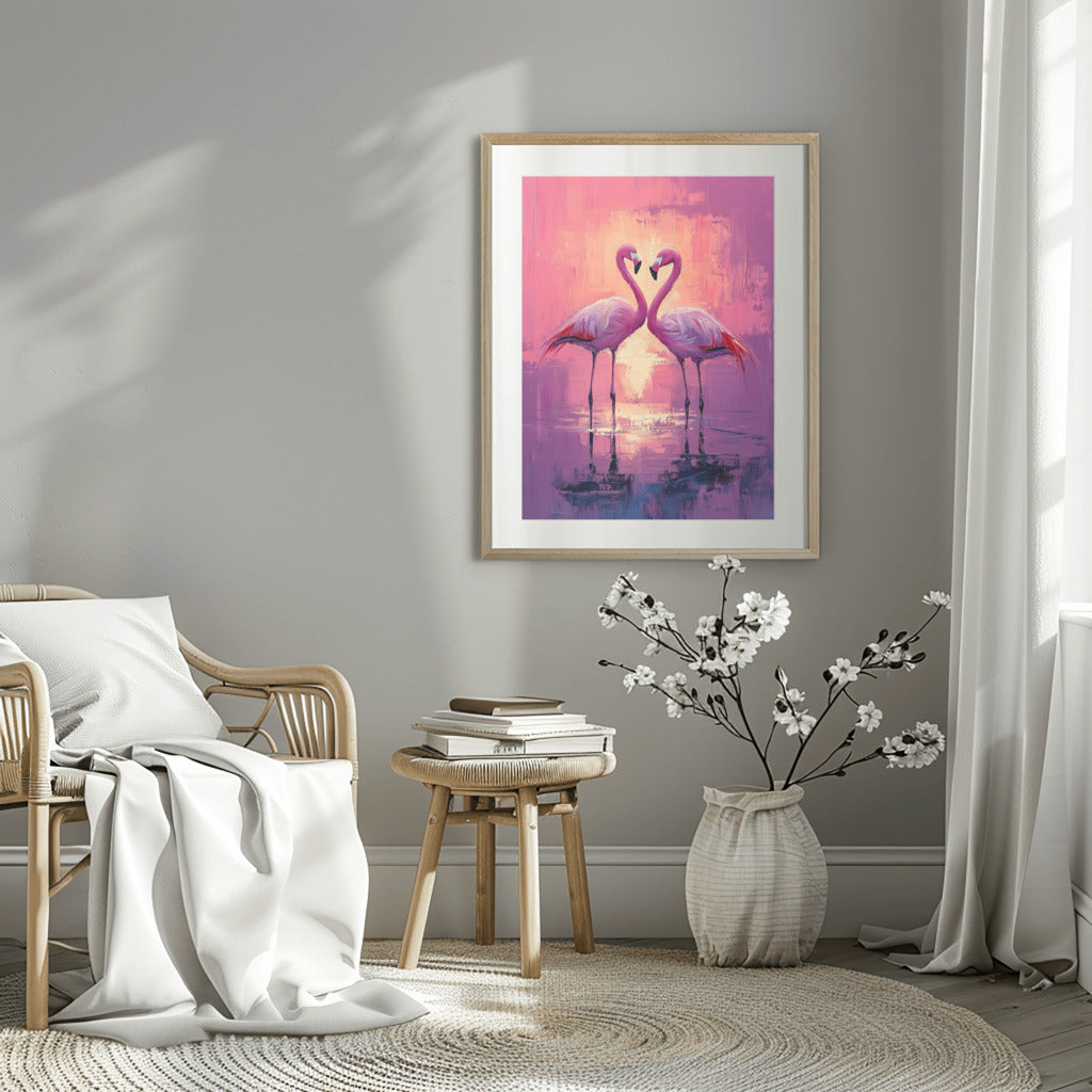 Romantic Flamingo Pair : Vastu remedy for Marital Relationship