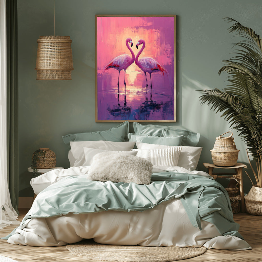 Romantic Flamingo Pair : Vastu remedy for Marital Relationship