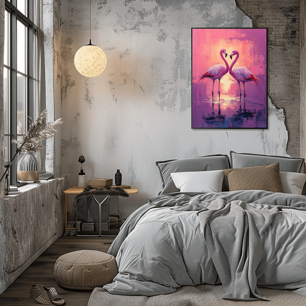 Romantic Flamingo Pair : Vastu remedy for Marital Relationship
