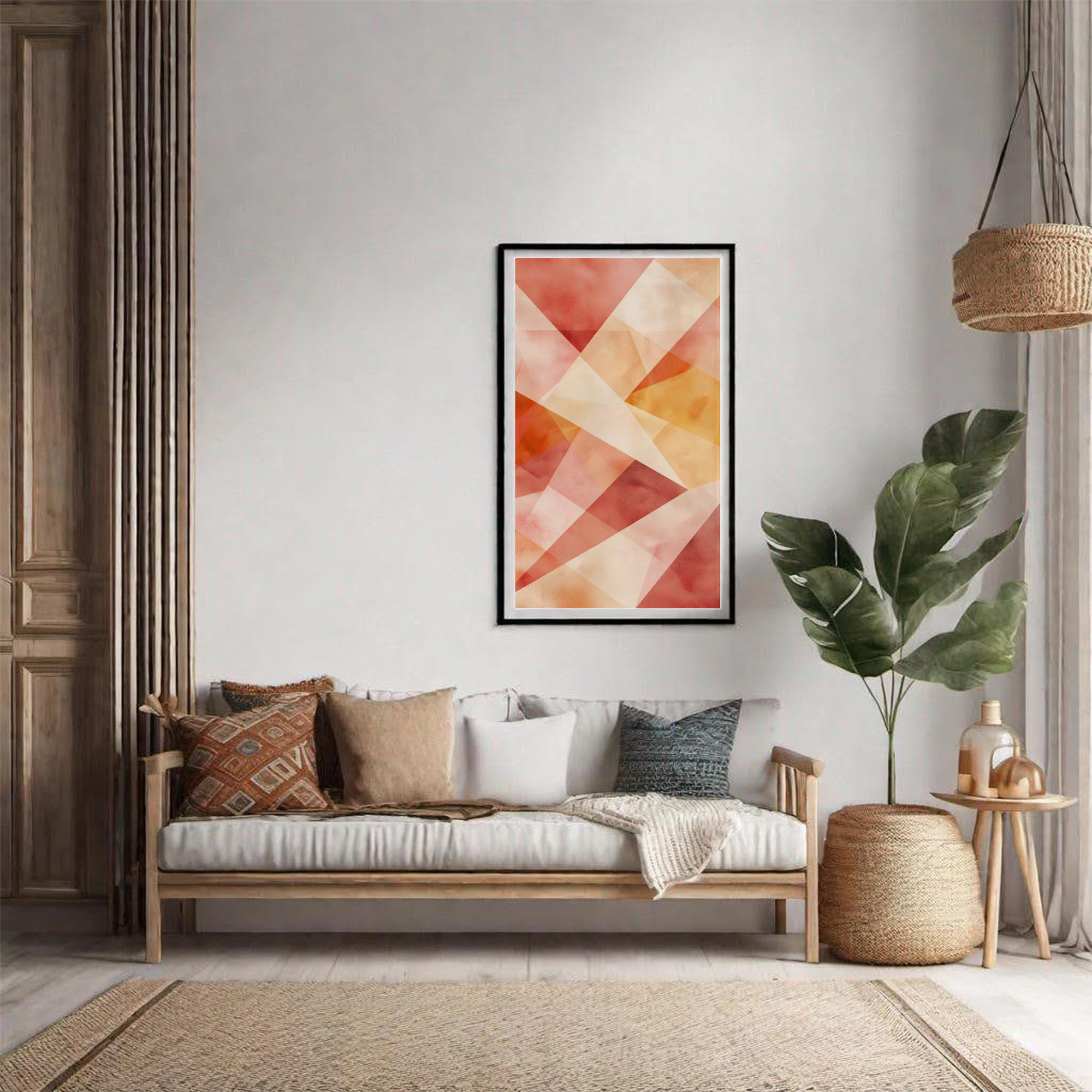 Vibrant Abstract Geomtric Shapes Art