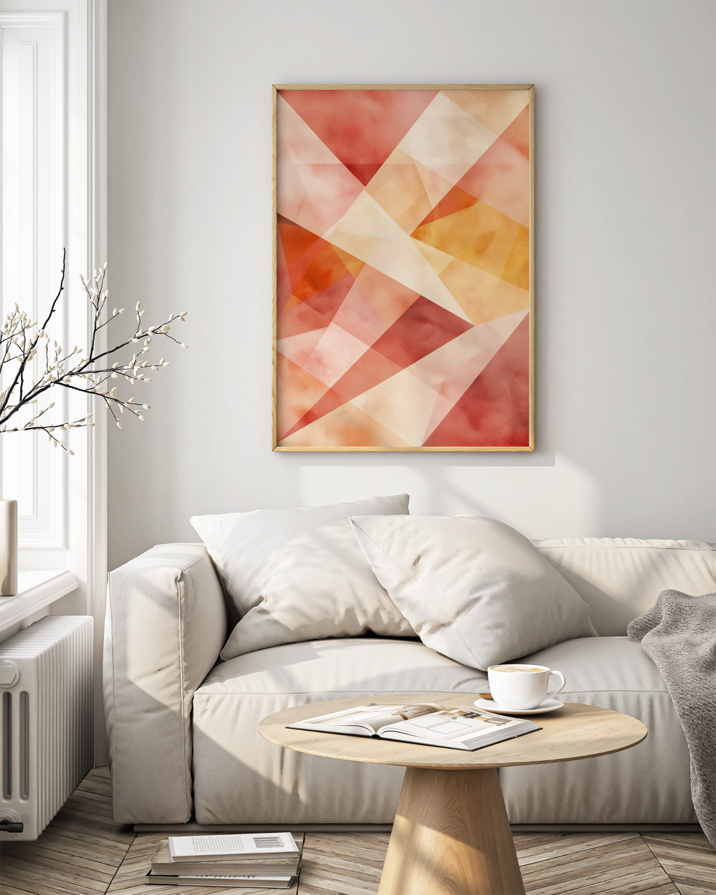 Vibrant Abstract Geomtric Shapes Art