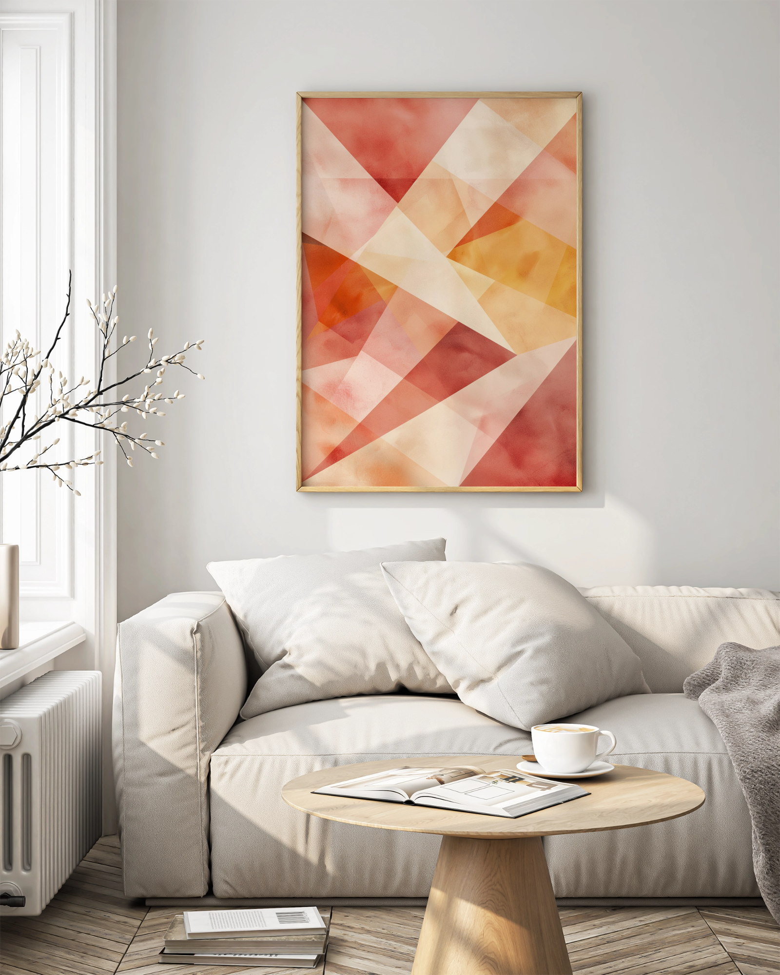 Vibrant Abstract Geomtric Shapes Art