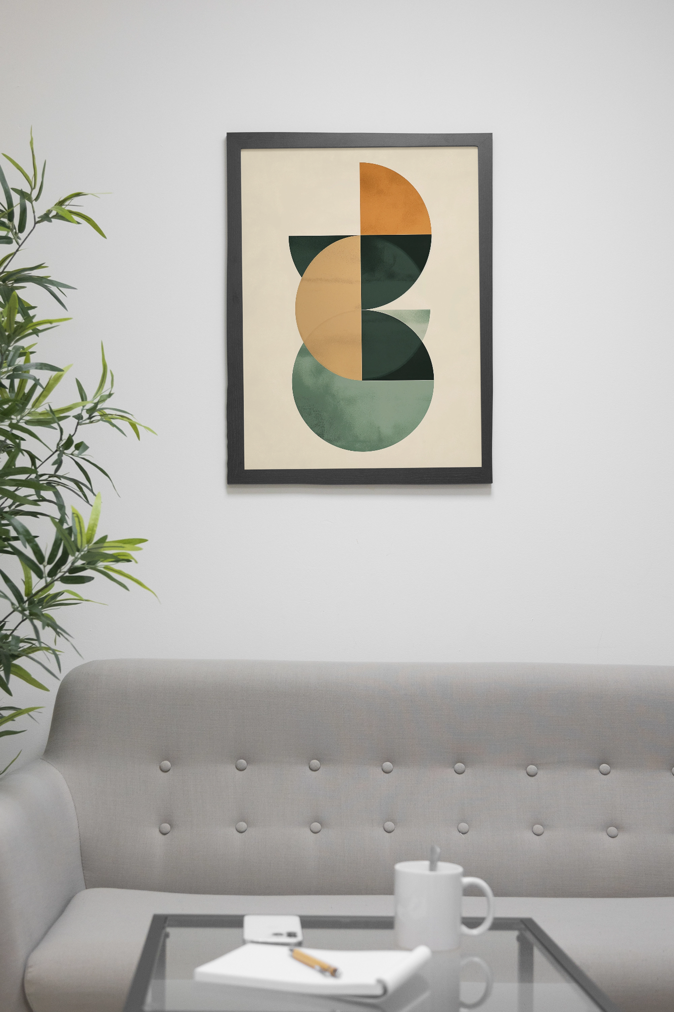 Dynamic Circles Abstract Artwork 