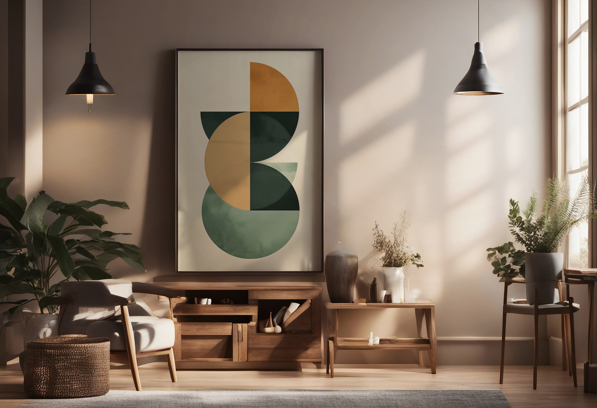 Dynamic Circles Abstract Artwork 