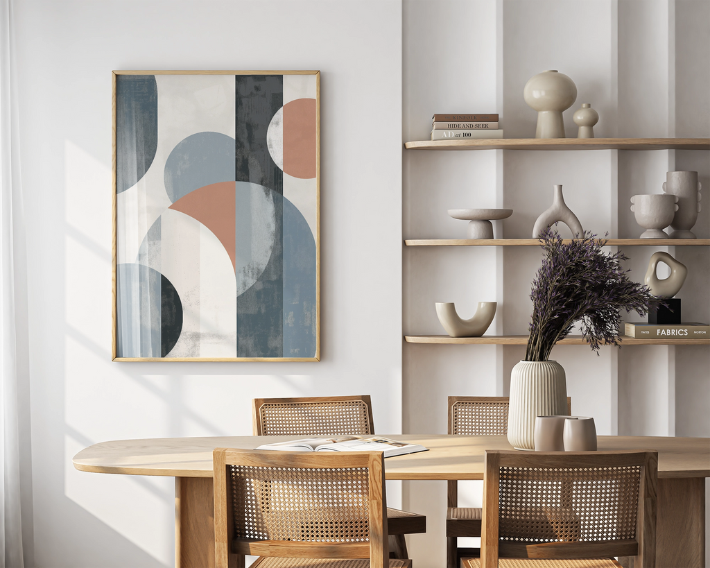 Warm Grey Tones Abstract Artwork