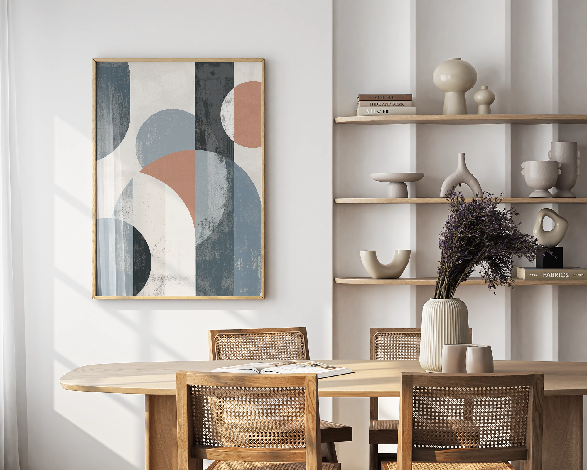 Warm Grey Tones Abstract Artwork