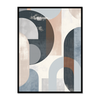 Grey Abstract Shapes Artwork