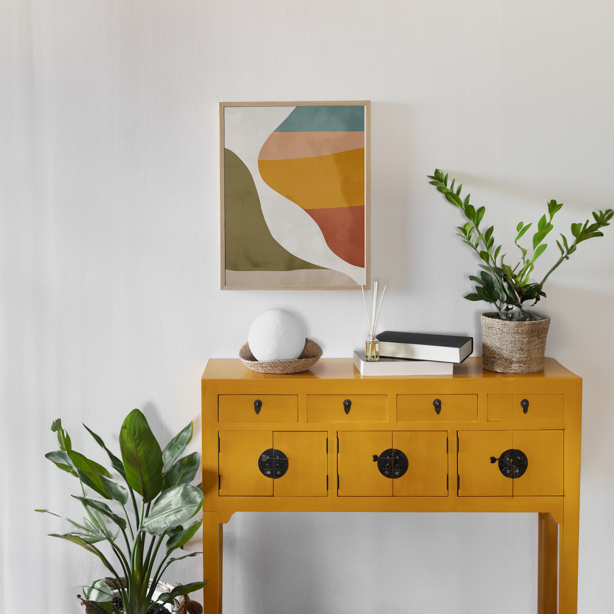 Tranquil Pastel Shapes Art - PrintKloud