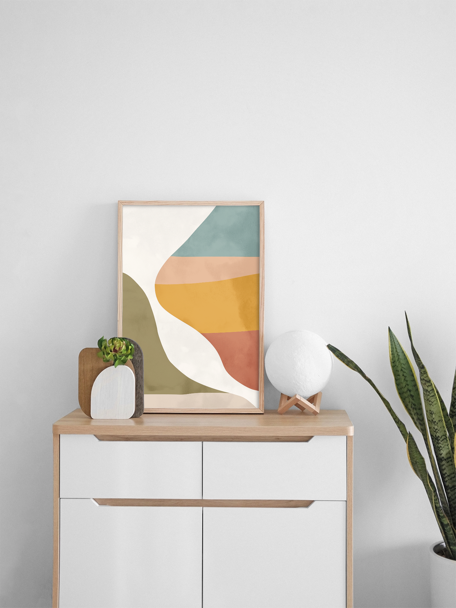 Tranquil Pastel Shapes Art - PrintKloud