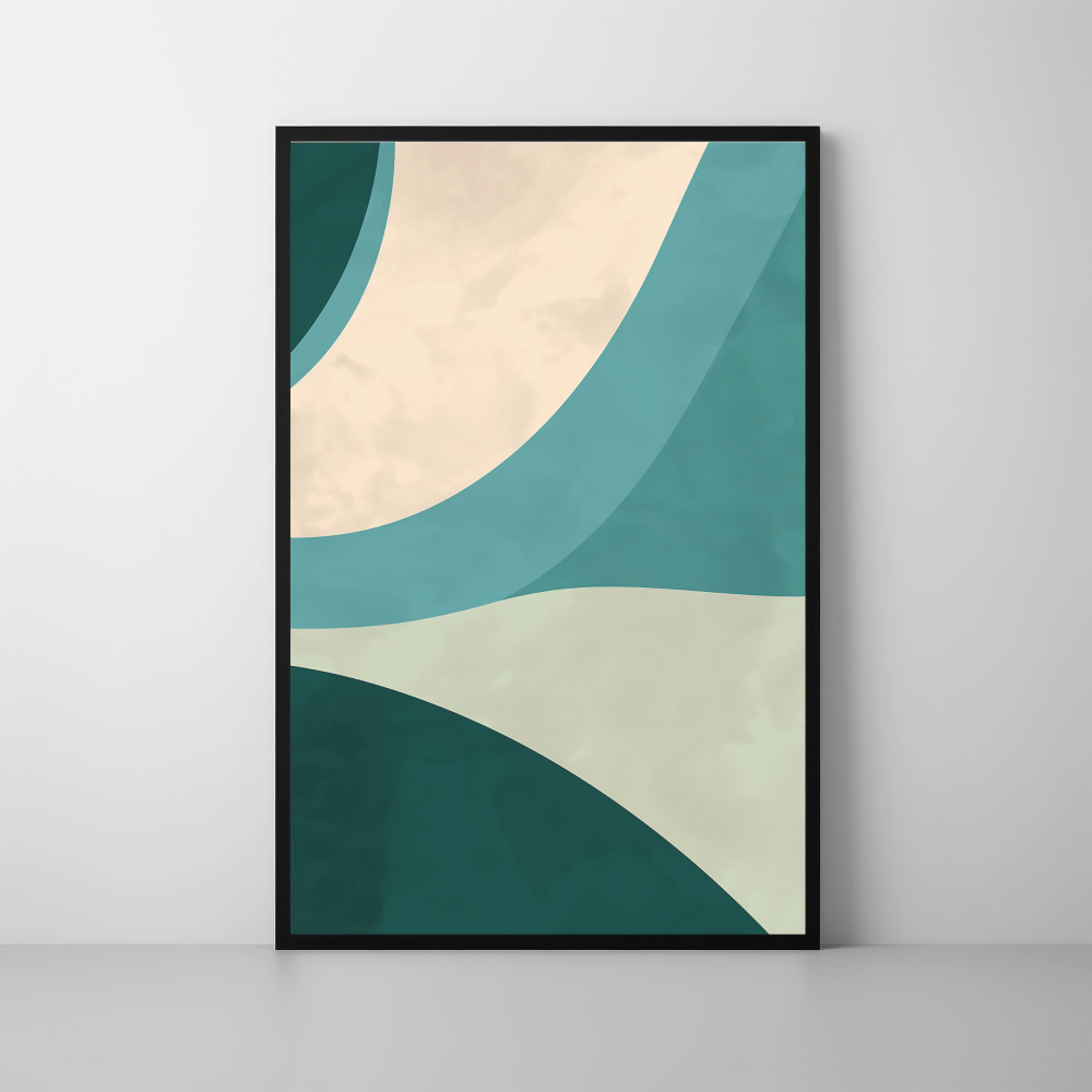 Calming Blue Abstract Art - PrintKloud