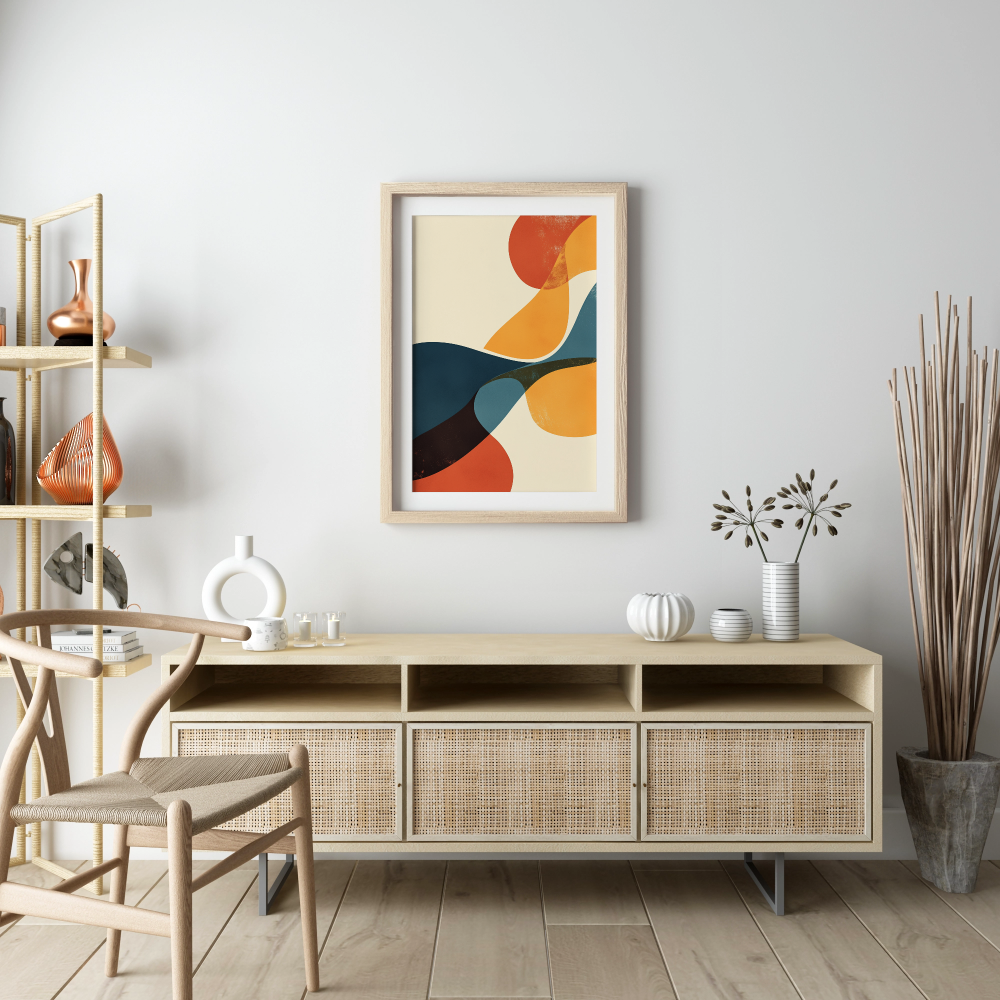 Retro Revival Abstract Print - PrintKloud