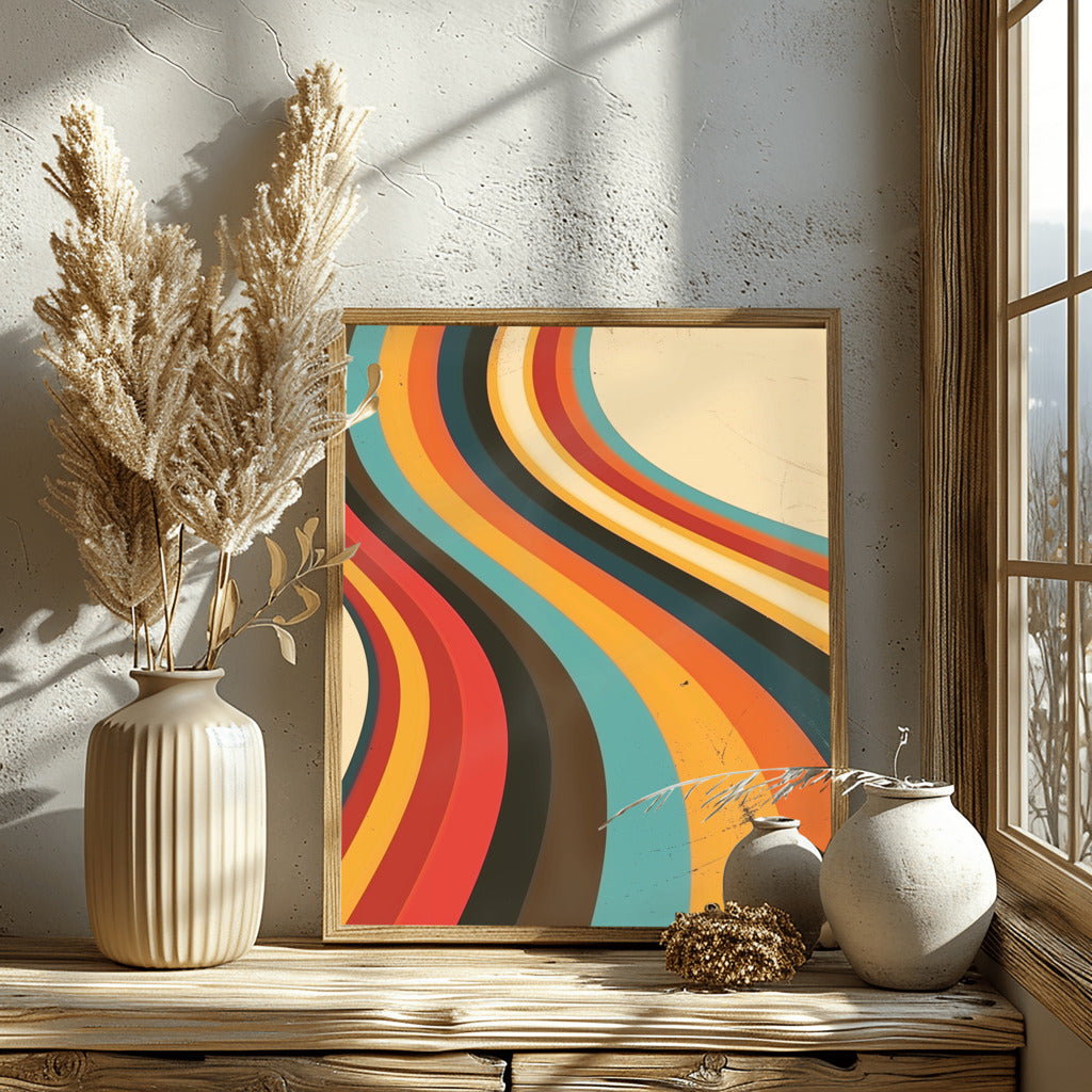 Vintage Hues Abstract Design - PrintKloud