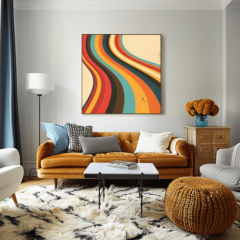 Vintage Hues Abstract Design - PrintKloud