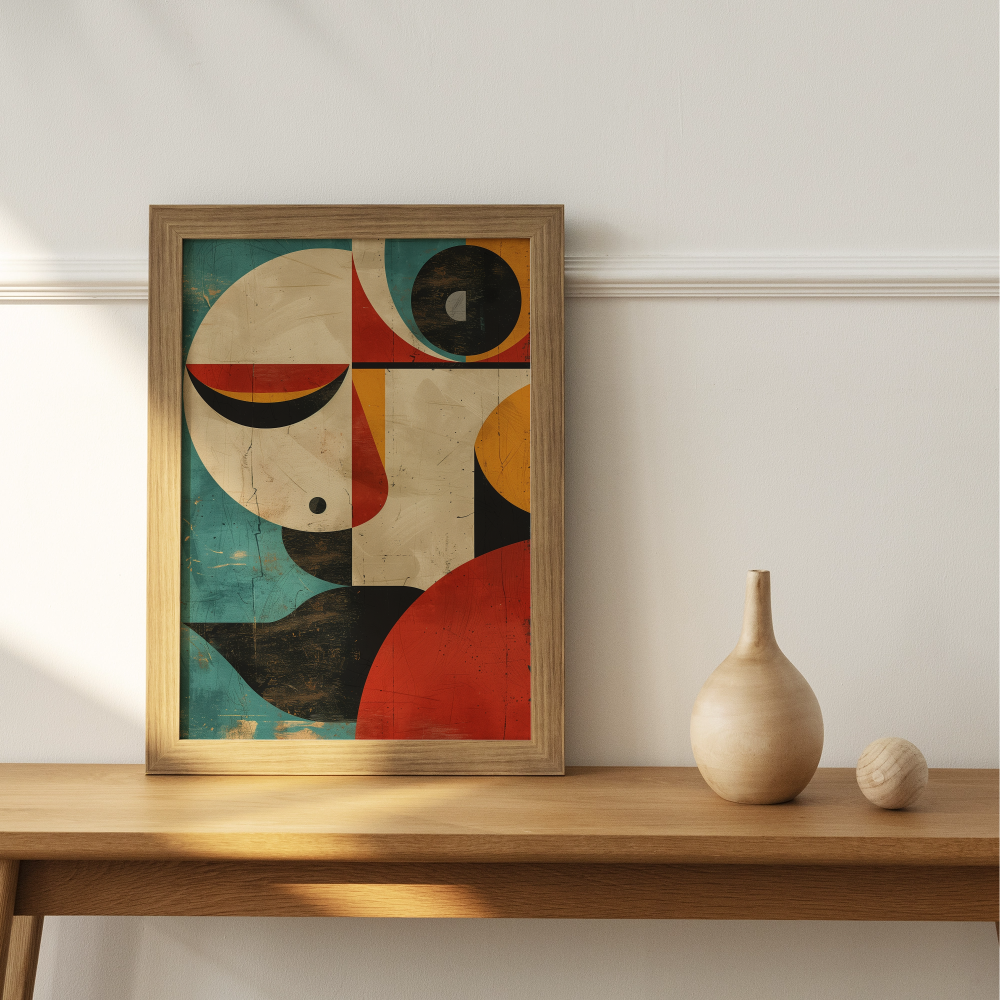 Celestial Glow Modern Shapes in Orbit