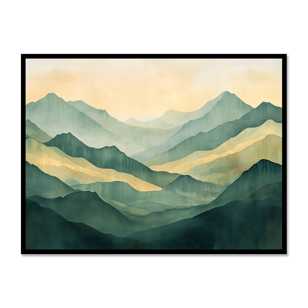Alpine Dream Abstract Peaks in Soft Tones