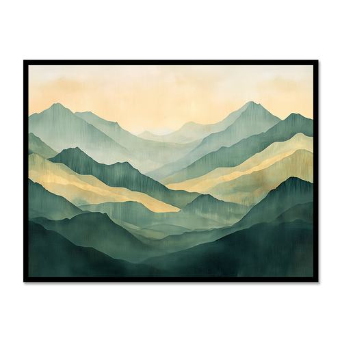Alpine Dream Abstract Peaks in Soft Tones