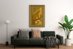 Leopard in Ornate Miniature Painting Style – Wildlife Art on Canvas