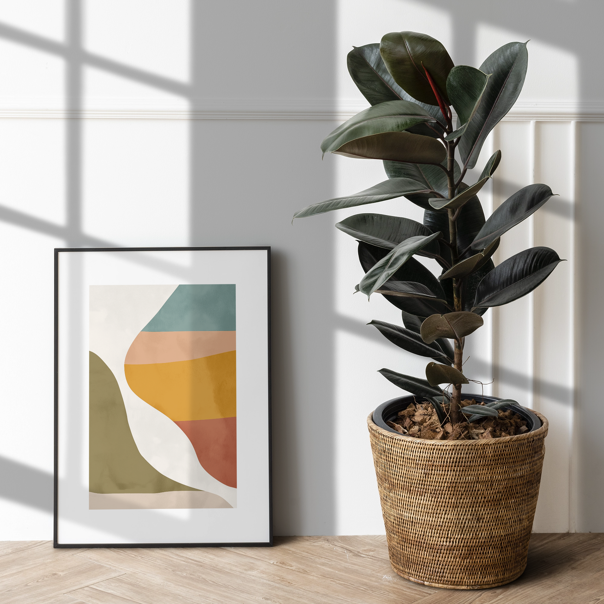 Tranquil Pastel Shapes Art - PrintKloud