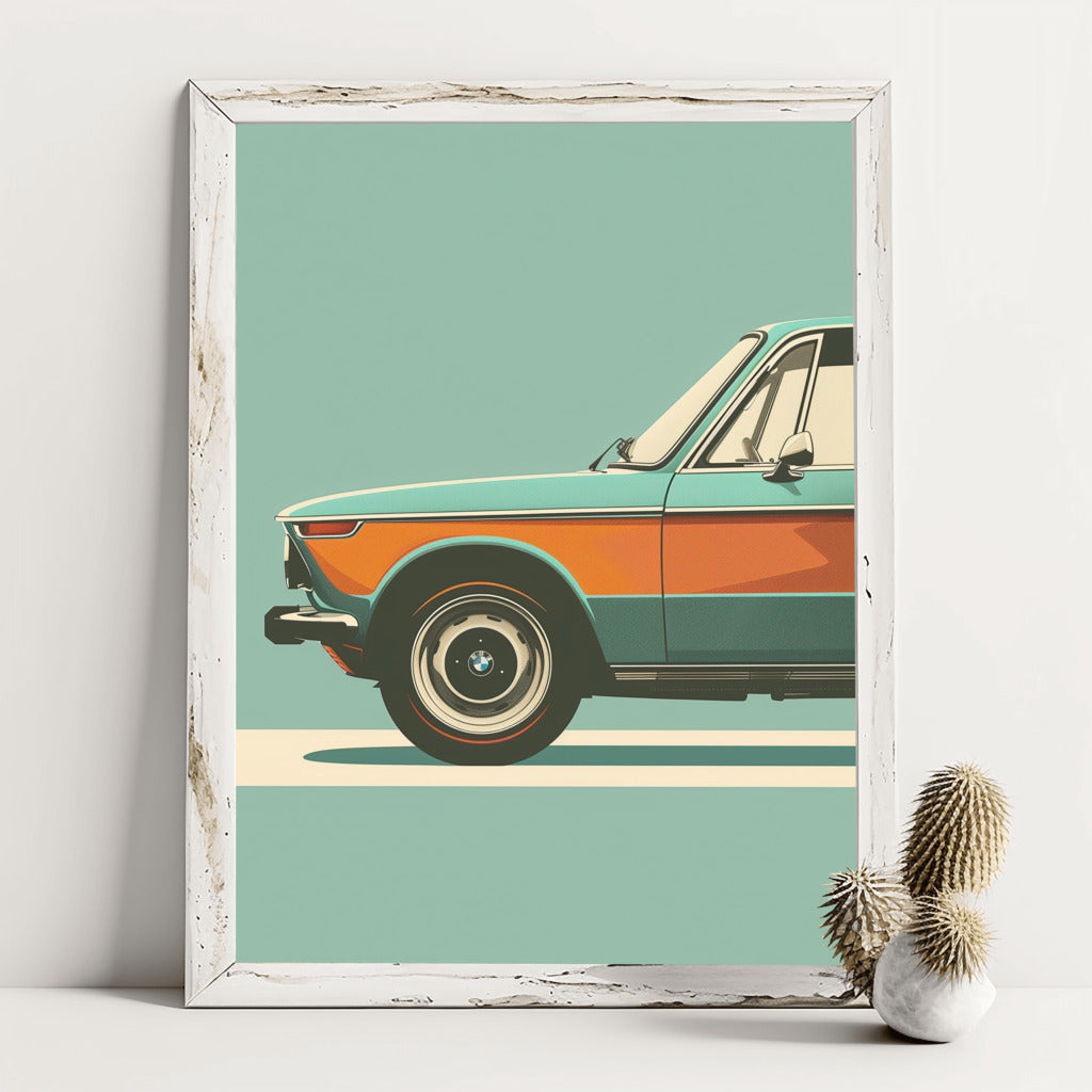 Vintage BMW Turbo Art - PrintKloud