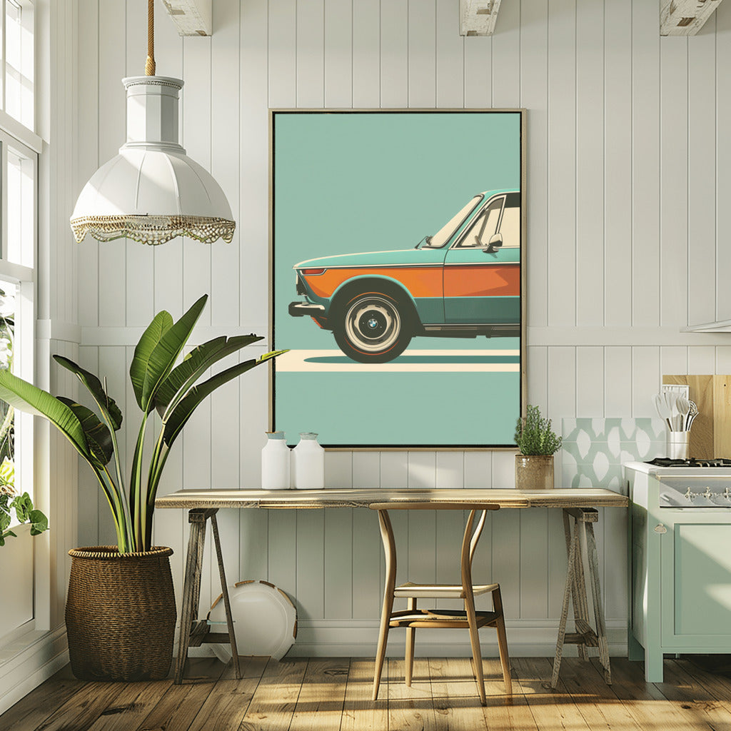 Vintage BMW Turbo Art - PrintKloud