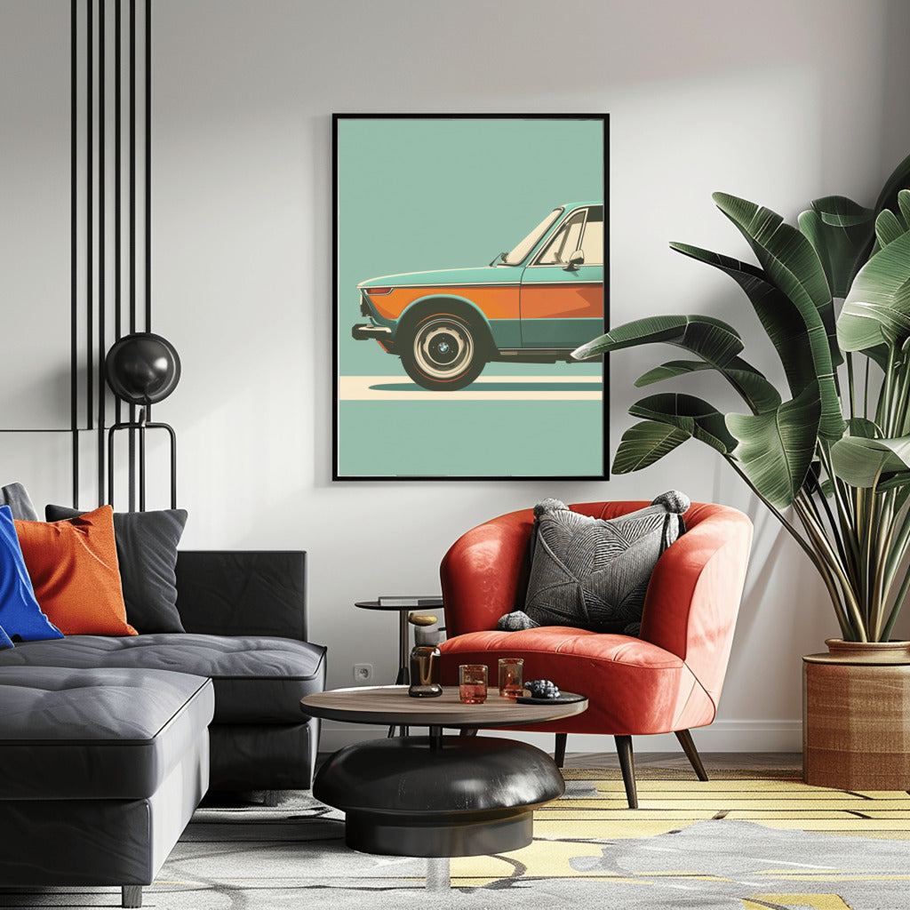 Vintage BMW Turbo Art - PrintKloud