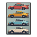 Vintage Porsche 911 Quartet