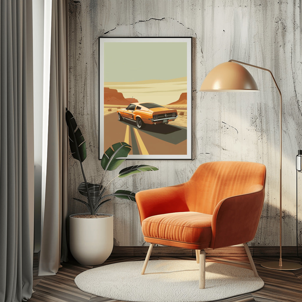 Classic 1967 Mustang Art - PrintKloud