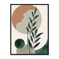 Boho Leafy Abstract Canvas for Living Room