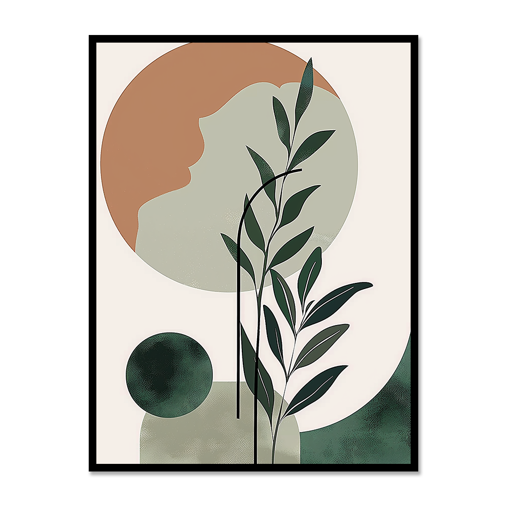 Boho Leafy Abstract Art