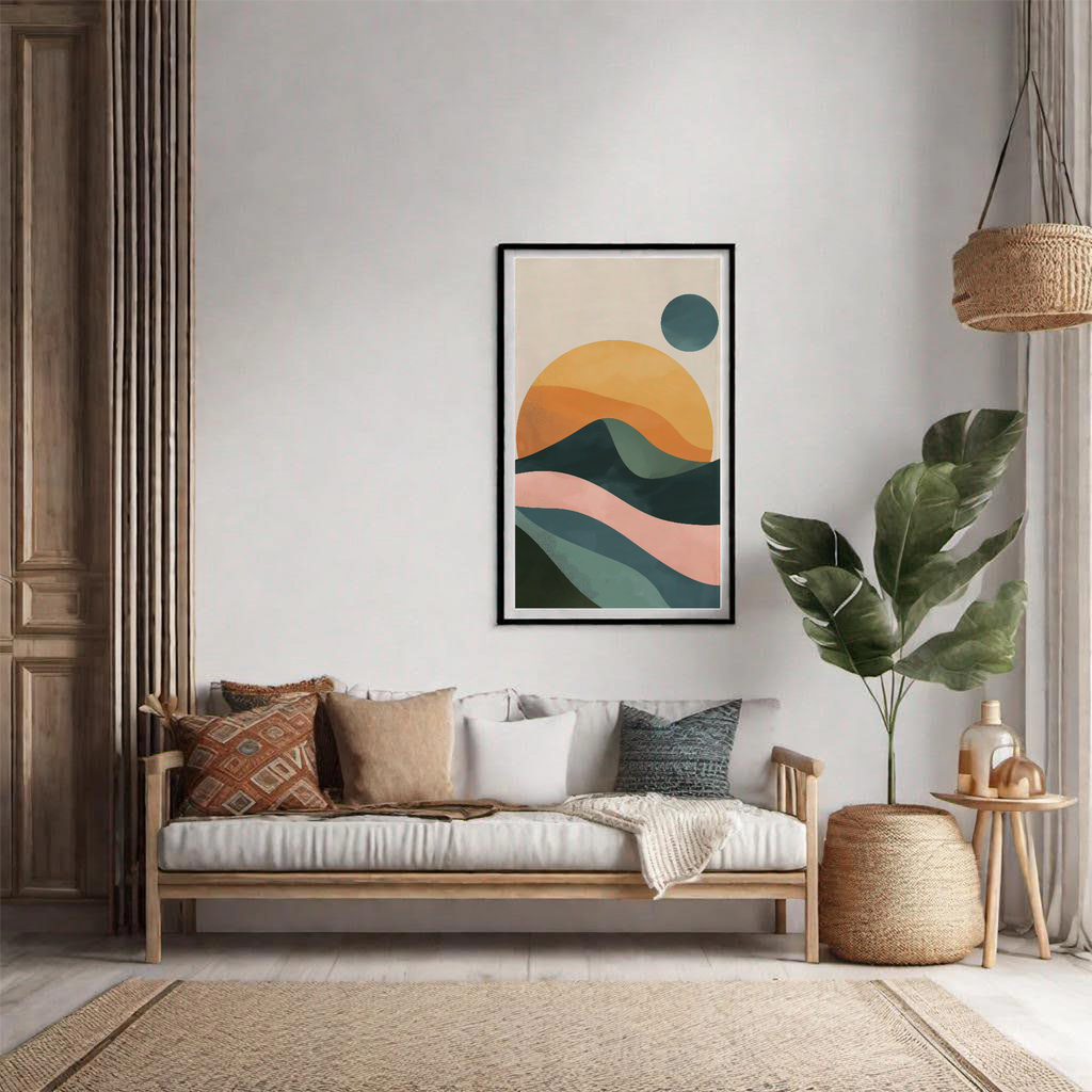 Bohemian Mountain Horizon Art - PrintKloud