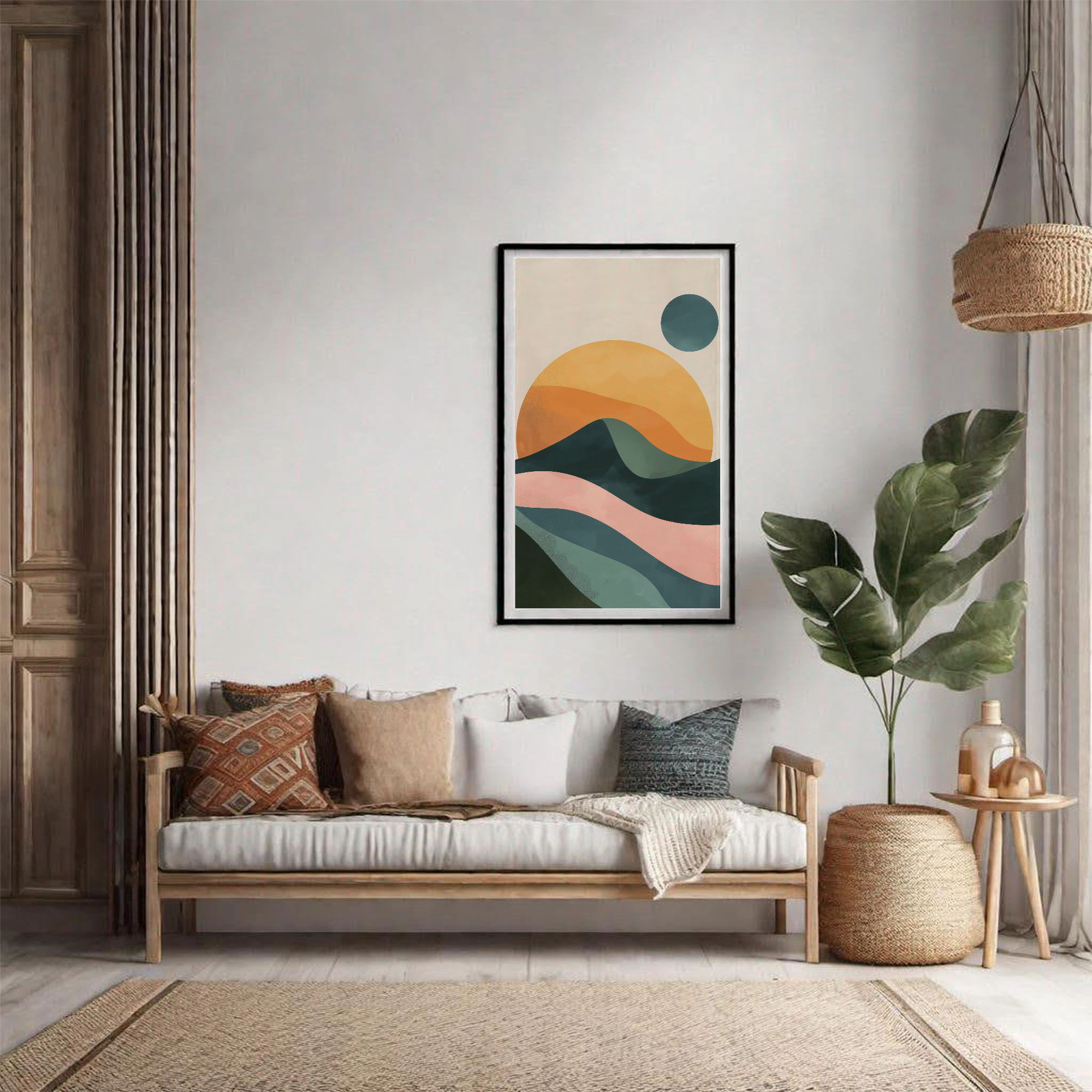 Bohemian Mountain Horizon Art - PrintKloud