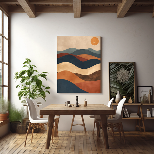 Bohemian Abstract Mountain Scene - PrintKloud