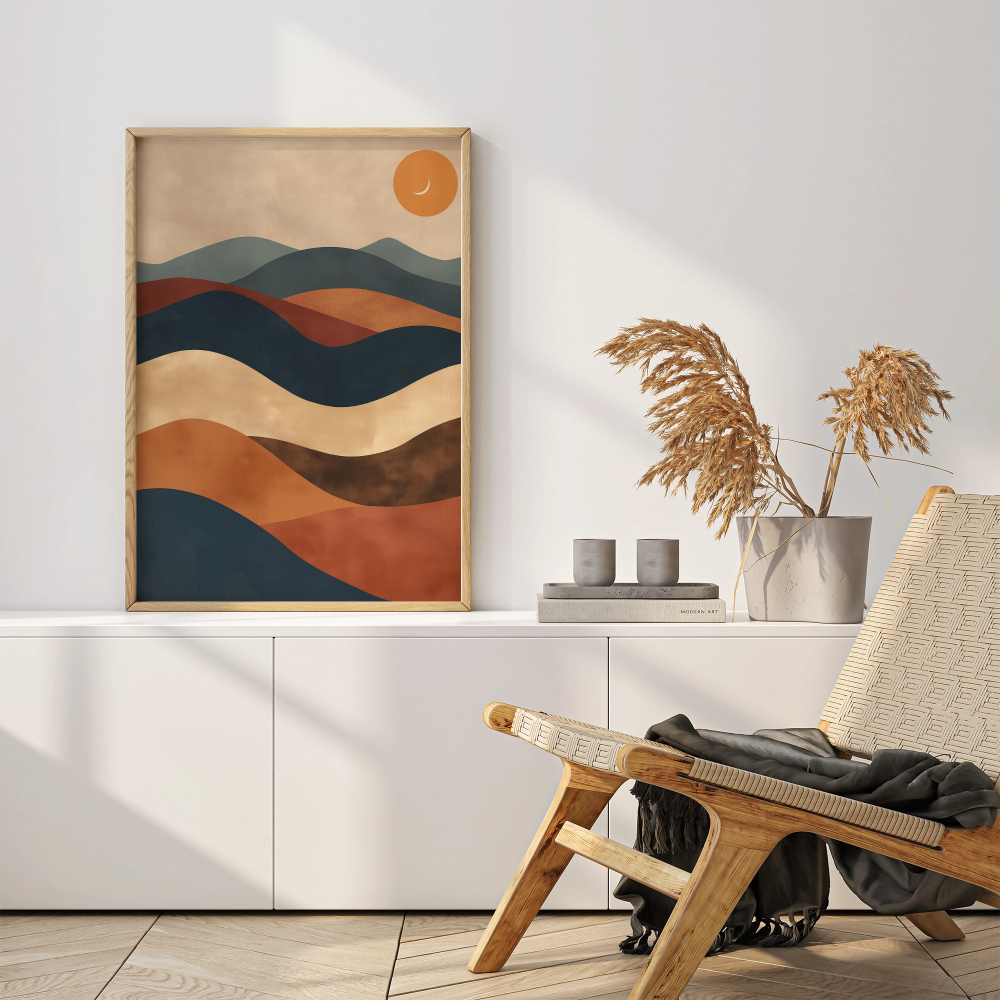 Bohemian Abstract Mountain Scene - PrintKloud