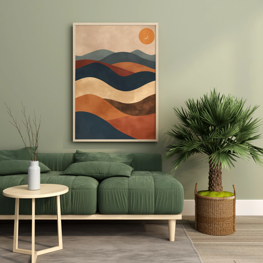 Bohemian Abstract Mountain Scene - PrintKloud