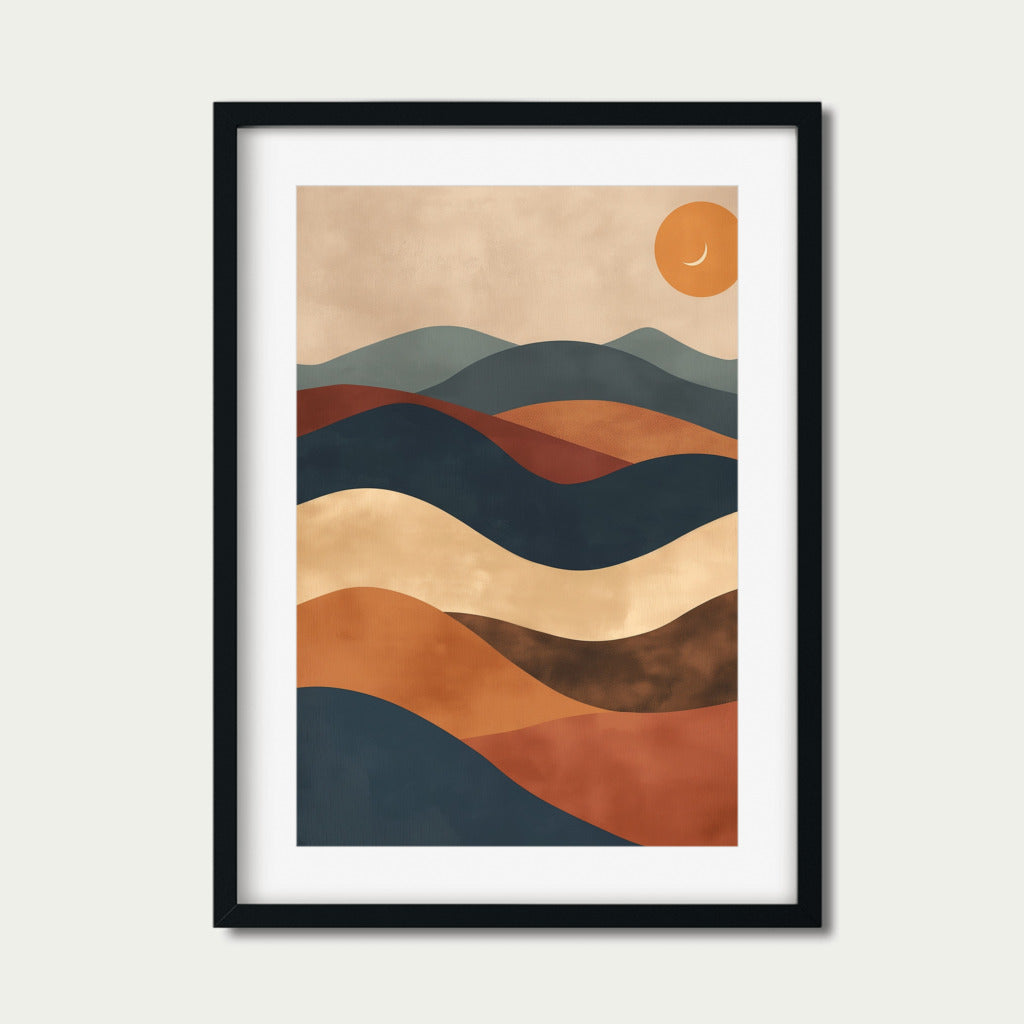 Bohemian Abstract Mountain Scene