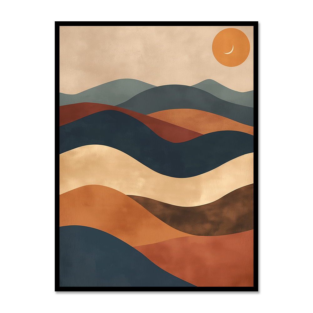 Bohemian Abstract Mountain Scene