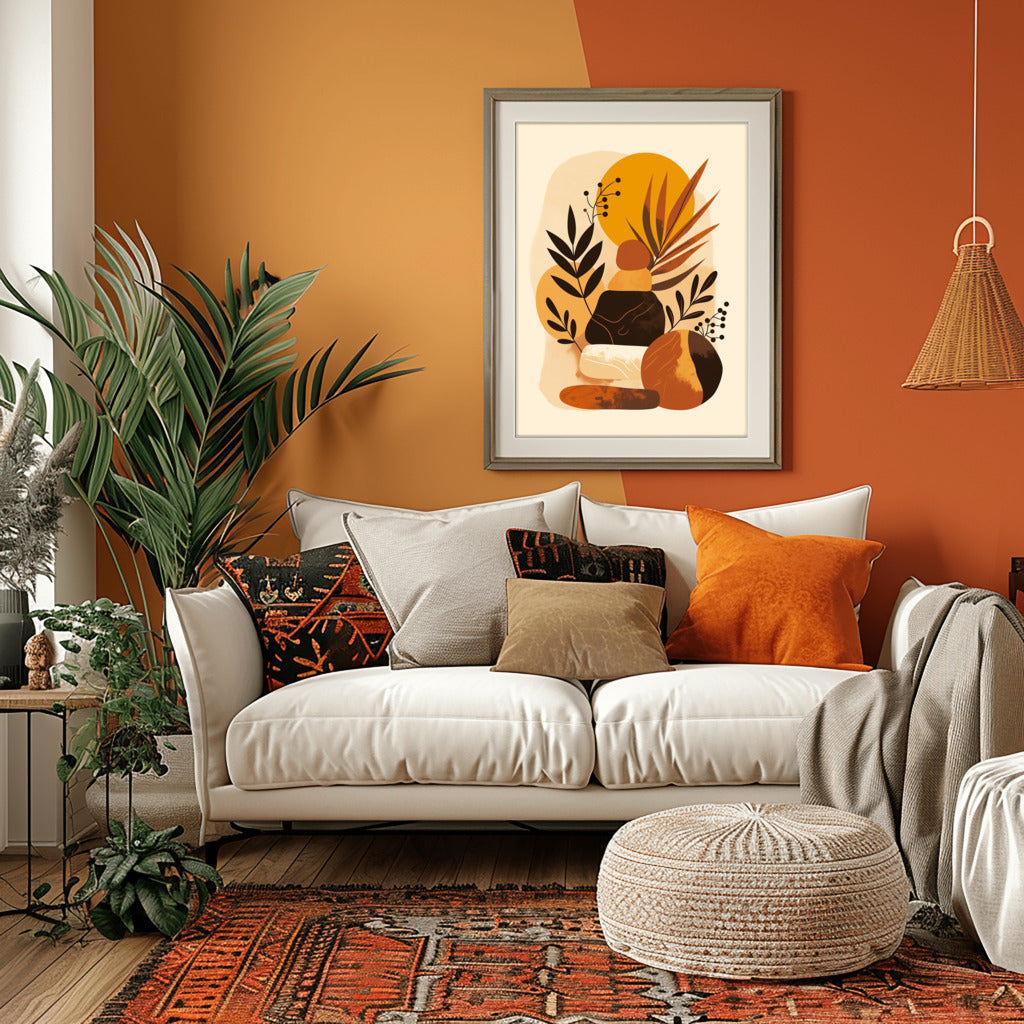 Bohemian Pots Abstract Art - PrintKloud