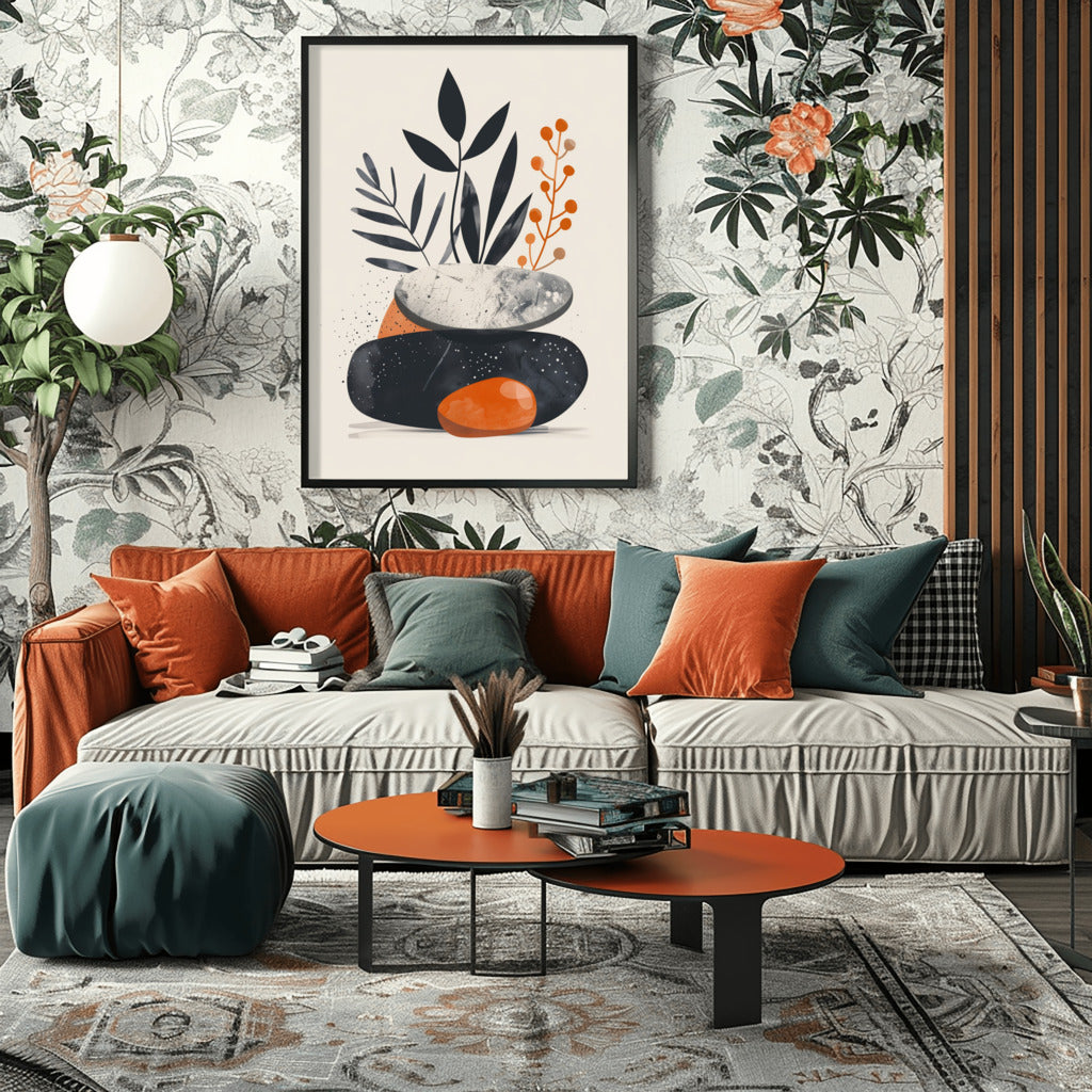 Bohemian Pebble Harmony Wall Art - PrintKloud