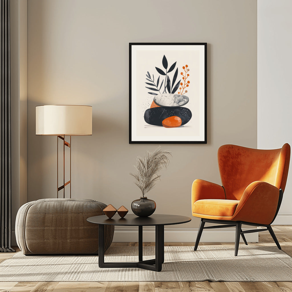 Bohemian Pebble Harmony Wall Art - PrintKloud
