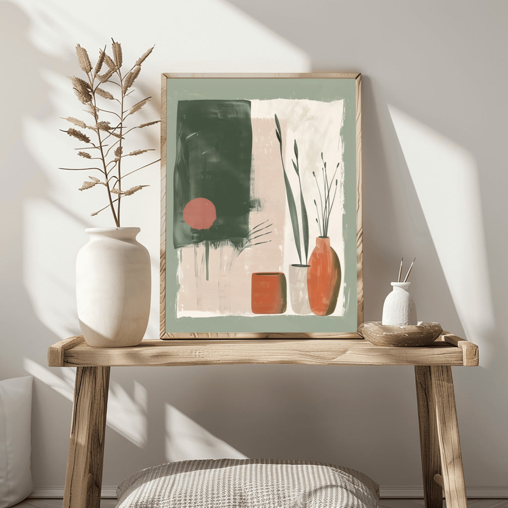 Green Boho Pottery Bliss - PrintKloud