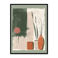 Green Boho Pottery Bliss Canvas for Living Room