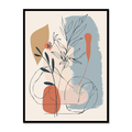 Bohemian Line Art Serenity Canvas for Living Room