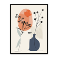 Bohemian Pottery and Foliage Canvas for Living Room