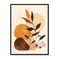 Boho Leafy Pastel Pebble – Textured Canvas