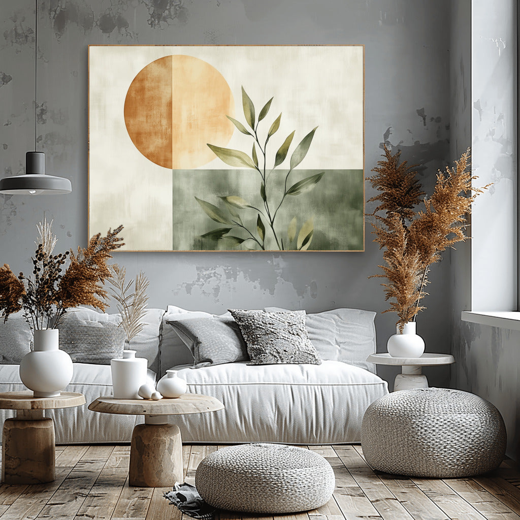 Rustic Harmony Abstract Earthy Boho Balance
