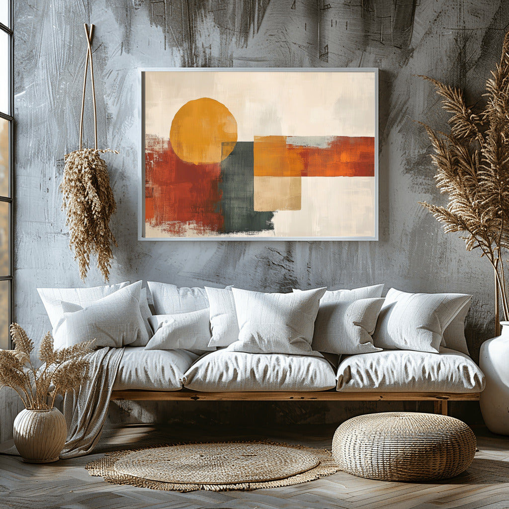 Earthen Echoes Boho Abstract Harmony