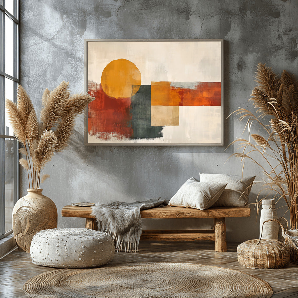 Earthen Echoes Boho Abstract Harmony
