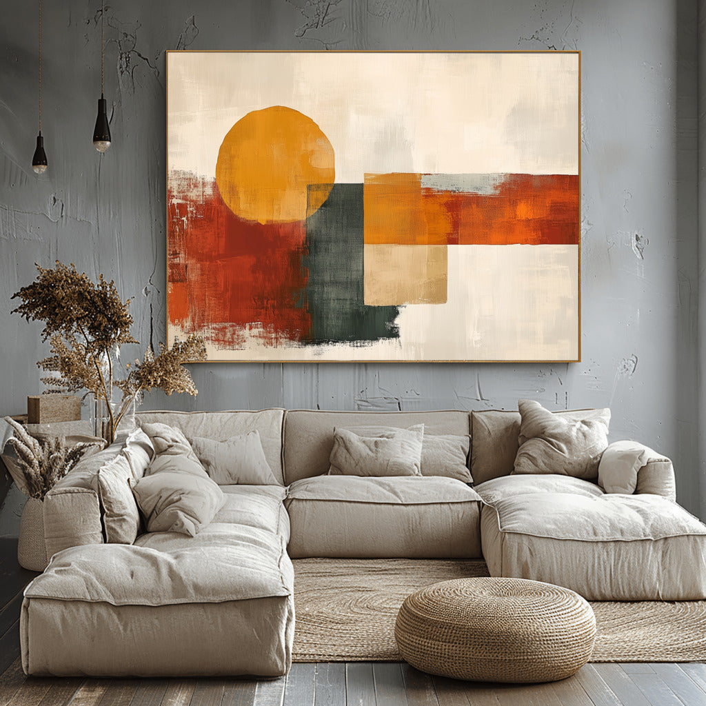 Earthen Echoes Boho Abstract Harmony