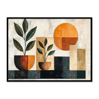 Acrylic Elegance: Boho Pots and Foliage